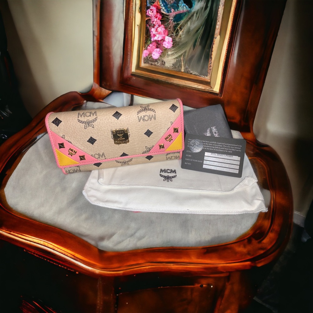 Authentic MCM Trifold Long Wallet